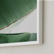 "leaf & light 1" - Art Print in deep ocean green by Alicia Abla - Frame Close-up