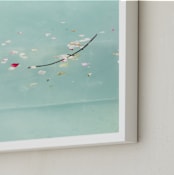 "Floating Treasures" - Art Print in Subtle Mint Green by Lisa Sundin - Frame Close-up
