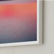 "From the Canoe, on the lake" - Art Print in Sunset Red by Jacquelyn Sloane Siklos - Frame Close-up
