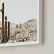 "Cacti V" - Art Print in Dust by Lisa Assenmacher - Frame Close-up
