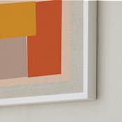 "Come And Stay With Me IIII" - Art Print in lbers Orange by Alain Castoriano - Frame Close-up