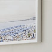 "Iconic French Riviera" - Art Print in Coastal Blue by Jamie Lollback - Frame Close-up