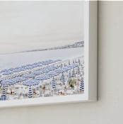 "Iconic French Riviera" - Art Print in Coastal Blue by Jamie Lollback - Frame Close-up