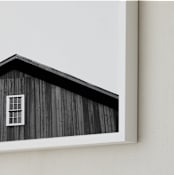 "Barn Betty" - Art Print in Barn Black by K.Short - Frame Close-up