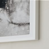 "At the Pond in Winter" - Art Print in Velvet Black by Jacquelyn Sloane Siklos - Frame Close-up