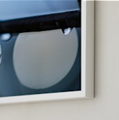 "Blue Hour Bokeh I" - Art Print in Blue Dusk by Lee Dunnie - Frame Close-up