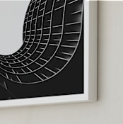 "Linjer 1" - Art Print in Copenhagen Gray by Kate Baird - Frame Close-up