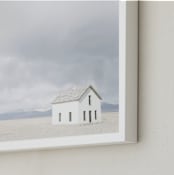 "on the range" - Art Print in mountain blue by Alicia Abla - Frame Close-up