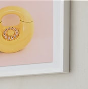 "Call Me Maybe 2" - Art Print in Baby Pink by Deborah Chou - Frame Close-up