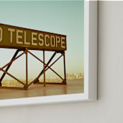 "Look to the Stars" - Art Print in Light Aqua by Shawna Urban - Frame Close-up