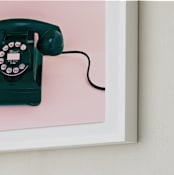 "Call Me Maybe 3" - Art Print in Baby Pink by Deborah Chou - Frame Close-up