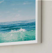 "Malibu Surf and Sky I" - Art Print in Fresh Blue by Kamala Nahas - Frame Close-up