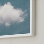 "Cloud in the Sky" - Art Print in Pool Blue by Tania Medeiros - Frame Close-up