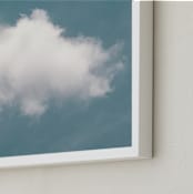 "Cloud in the Sky" - Art Print in Pool Blue by Tania Medeiros - Frame Close-up
