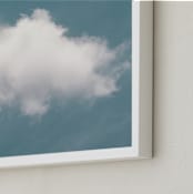 "Cloud in the Sky" - Art Print in Pool Blue by Tania Medeiros - Frame Close-up