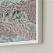 "Stripe Escape " - Art Print in Seagreen by Nina Leth - Frame Close-up