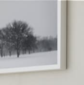 "Seeing Snow" - Art Print in Flurry by E Melko - Frame Close-up