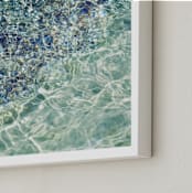 "Crystallize" - Art Print in Aqua by Whitley Williams - Frame Close-up