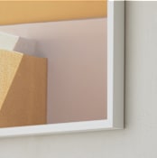 "City Block Tetris" - Art Print in Sunlight Yellow by Lisa Sundin - Frame Close-up