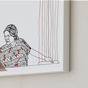 "Woven Women II" - Art Print in Pink by Multiple Artists - Frame Close-up