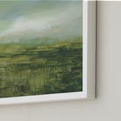 "Wide Open Spaces" - Art Print in Redwood County Green by Stacy Kron - Frame Close-up