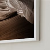 "Caramel Canyon I" - Art Print in Cocoa Brown by David Michuki - Frame Close-up