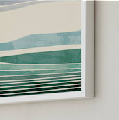 "Horizon 2" - Art Print in Aqua by Tatjana Koraksic - Frame Close-up