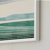 "Horizon 2" - Art Print in Aqua by Tatjana Koraksic - Frame Close-up