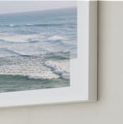 "Patchwork Seascape" - Art Print in Sea Blue by Annie Shapiro - Frame Close-up