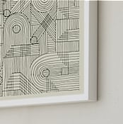 "Sketchy Pattern" - Art Print in Charcoal by Katie Zimpel - Frame Close-up