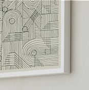 "Sketchy Pattern" - Art Print in Charcoal by Katie Zimpel - Frame Close-up