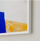 "Color Block" - Art Print in Sun by Heather Deffense - Frame Close-up