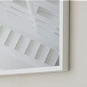"Bright Stairway" - Art Print in White by Ilze Lucero - Frame Close-up