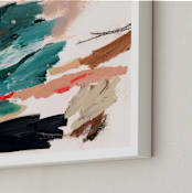 "Don't Rush Me" - Art Print in Teal by Lauren Packard - Frame Close-up