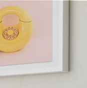 "Call Me Maybe 2" - Art Print in Baby Pink by Deborah Chou - Frame Close-up