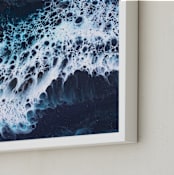 "Crash II" - Art Print in Deep Blue by Christa Dominguez - Frame Close-up