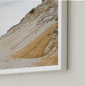 "Cliffs and Waves" - Art Print in sand by Helen Makadia - Frame Close-up