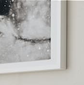 "At the Pond in Winter" - Art Print in Velvet Black by Jacquelyn Sloane Siklos - Frame Close-up