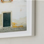 "Óbidos" - Art Print in Mustard Yellow by Heather Deffense - Frame Close-up