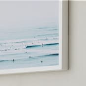 "The Sunday Blues" - Art Print in Turquoise Blue by Summer Strauch - Frame Close-up