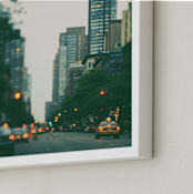 "Night Falls" - Art Print in Pale Lilac by ALICIA BOCK - Frame Close-up