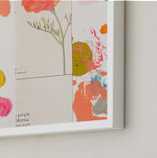 "California Poppy" - Art Print in Poppy orange by Erin McCluskey Wheeler - Frame Close-up
