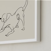 "Let's Play" - Art Print in Sand Beige by Adelyn T. - Frame Close-up