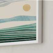 "Horizon 1" - Art Print in Aqua by Tatjana Koraksic - Frame Close-up