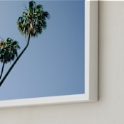"Palm Lean" - Art Print in Los Angeles Green by Kitty Seeber - Frame Close-up