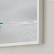 "California Surf" - Art Print in Teal by Jessica C Nugent - Frame Close-up