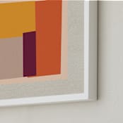 "Come And Stay With Me II" - Art Print in Albers Orange by Alain Castoriano - Frame Close-up