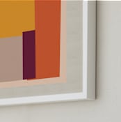 "Come And Stay With Me II" - Art Print in Albers Orange by Alain Castoriano - Frame Close-up