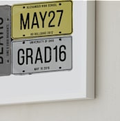 "License Memories" - Custom Print in Mustard by Johanna Phillips Huuva - Frame Close-up