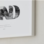"DAD: Framed Photo" - Framed Photo in Chalk by Olivia Kanaley Inman - Frame Close-up